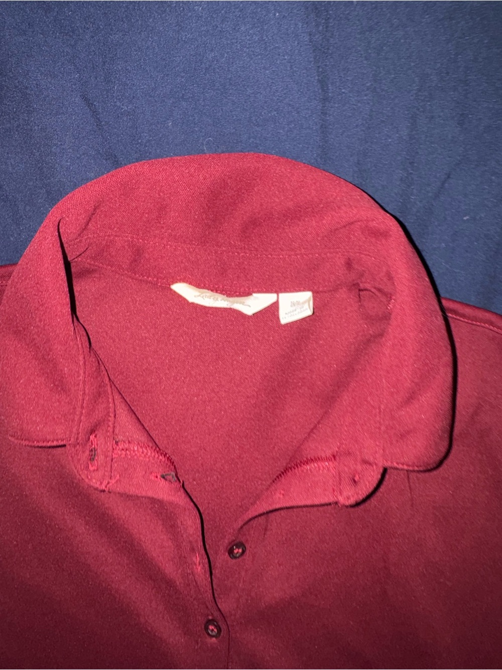 Lady Hagen Women's Button-Down Polo in Burgundy